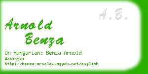 arnold benza business card